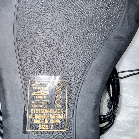 Azalea Wang Stetson Women's Black Knot Slip-On Sandals Size 7 Summer Travel - Picture 5 of 5